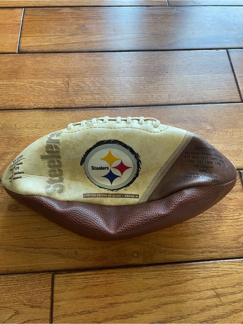 Vintage Pittsburgh Steelers Limited Edition Tan/Brown Football